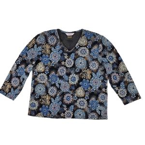 Allison Daley Petite flowered top PS